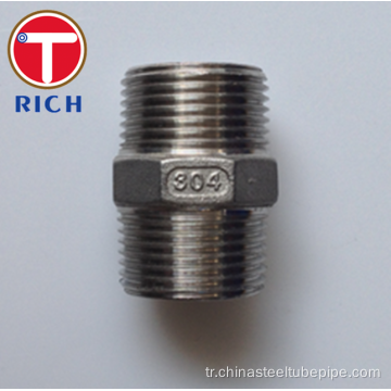 TORICH Paslanmaz Altıgen Nipel GB / T14626 DN6-DN100